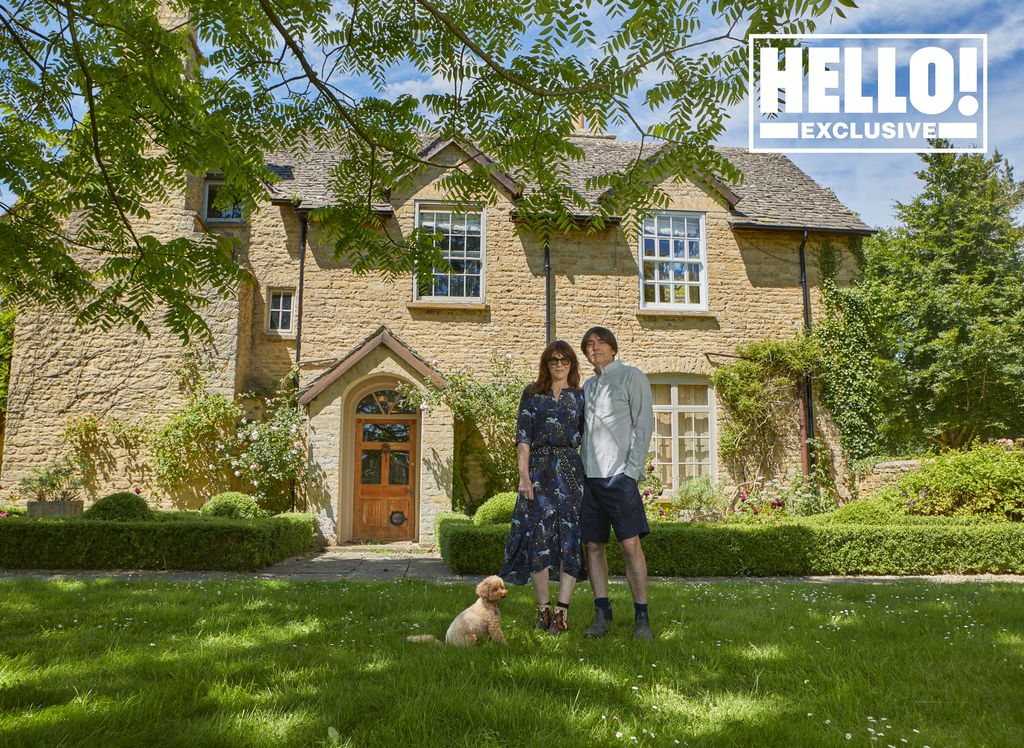 Alex James poses for HELLO! shoot with wife Claire Neate