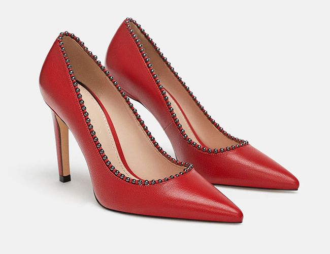 red heels zara