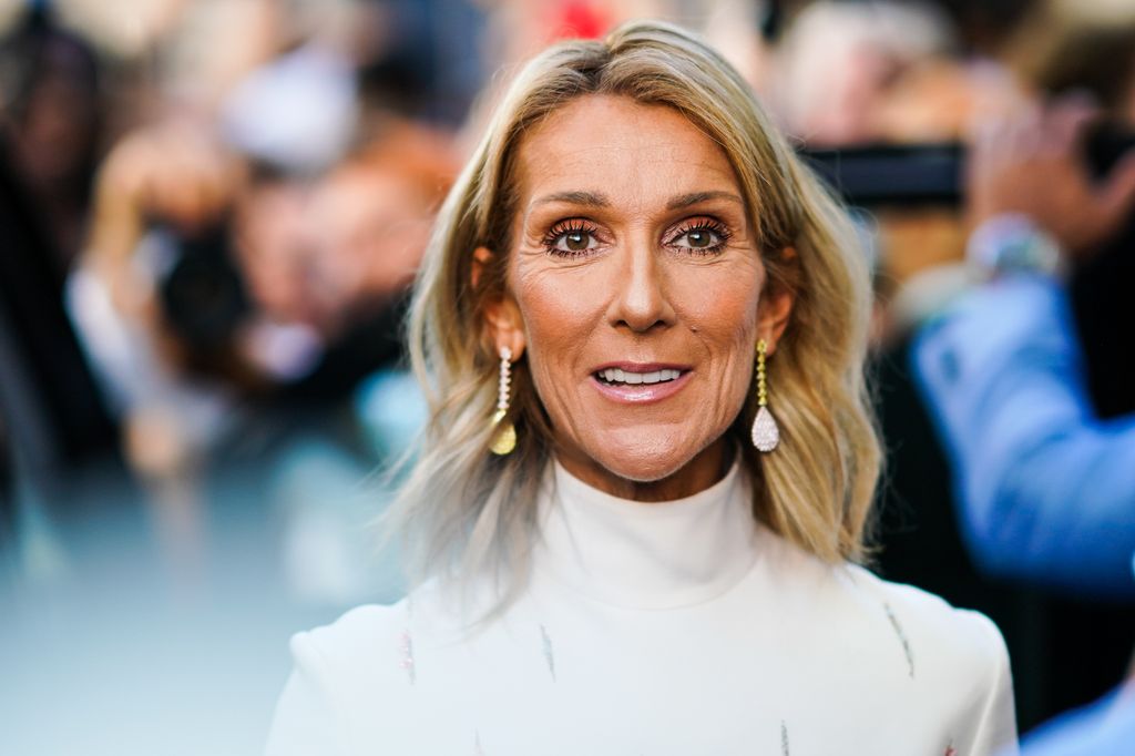 Celine Dion smiling outside Valentino fashion show during during Paris Fashion Week Haute Couture Fall/Winter 2019/2 