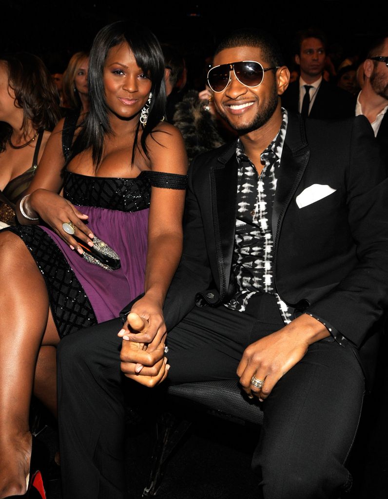 Usher and his first ex-wife Tamika Foster 