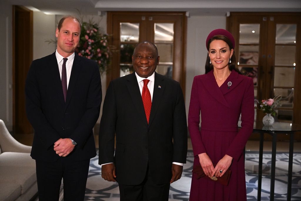 William and Kate with  South Africa's President Cyril Ramaphosa