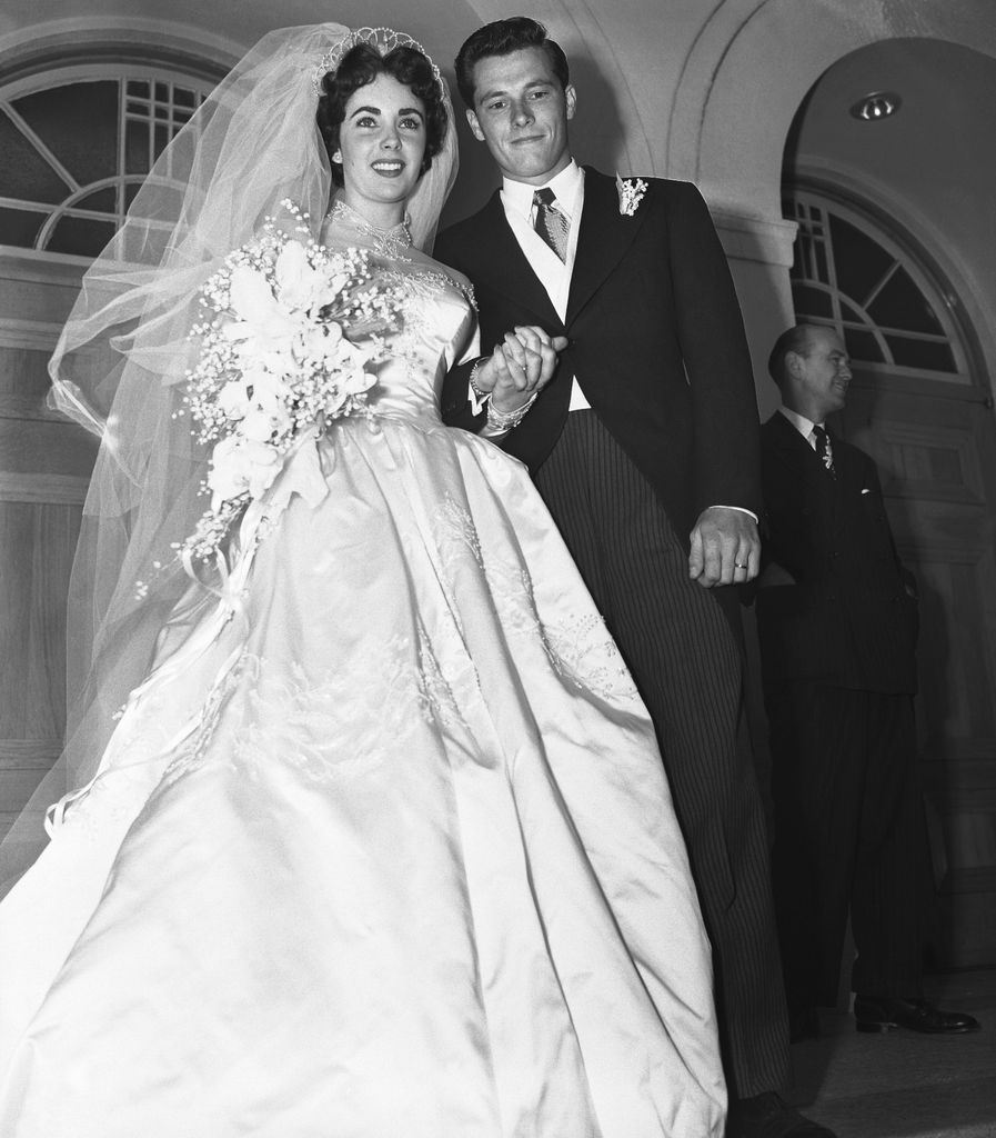 Elizabeth Taylor at her first wedding 