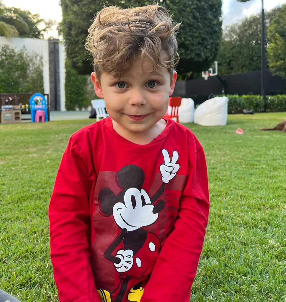 Nicholas in red mickey mouse t-shirt