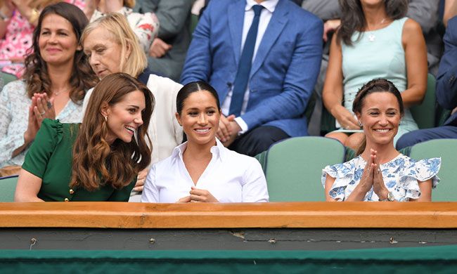 Kate Middleton, Meghan Markle and Pippa Middleton at Wimbledon 2019