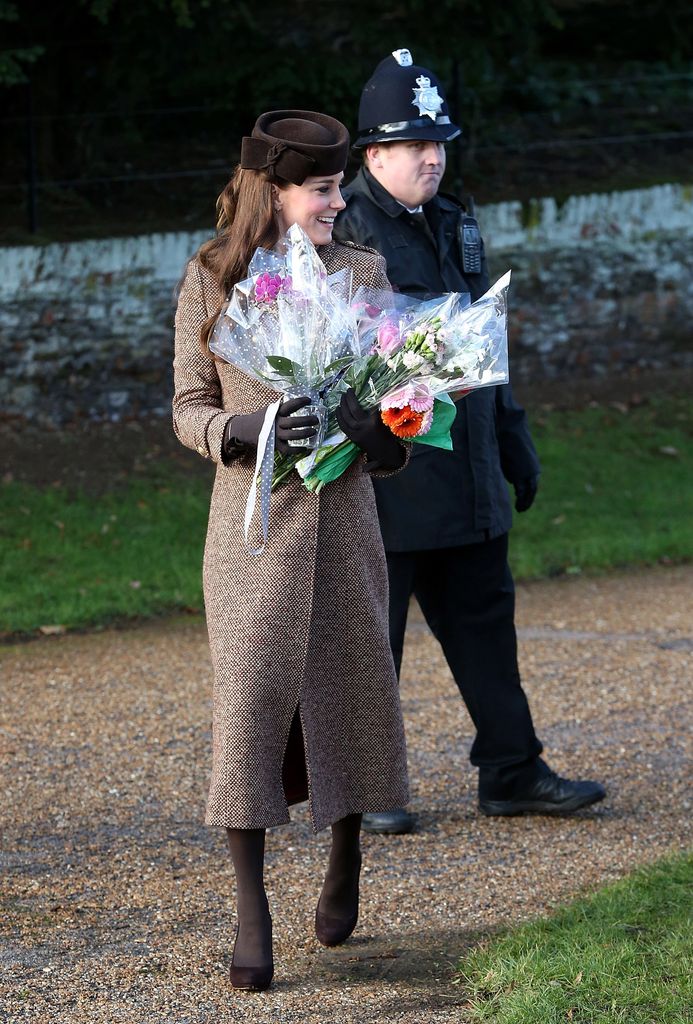 Kate Middleton at the Christmas Day church service at Sandringham on December 25, 2014