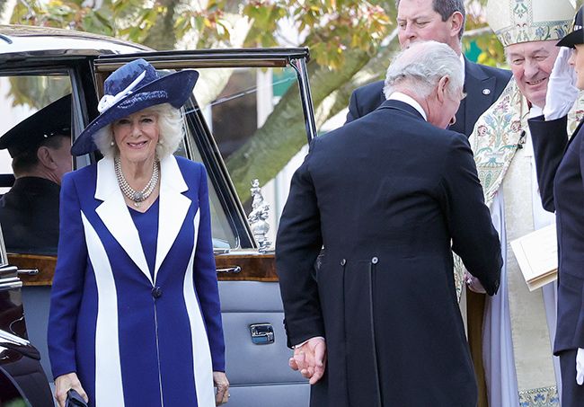 prince charles and camilla arrive maundy