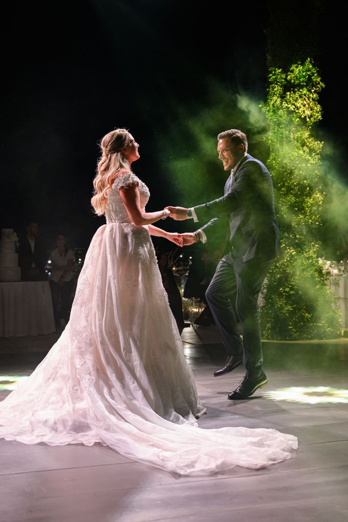 Princess Theodora and Matthew Kumar dancing at their wedding reception