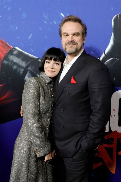 Lily Allen and David Harbour at the Violent Night premiere