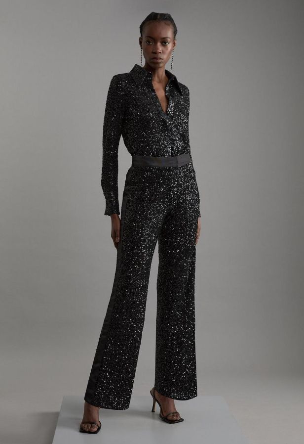 Karen Millen sequin suit