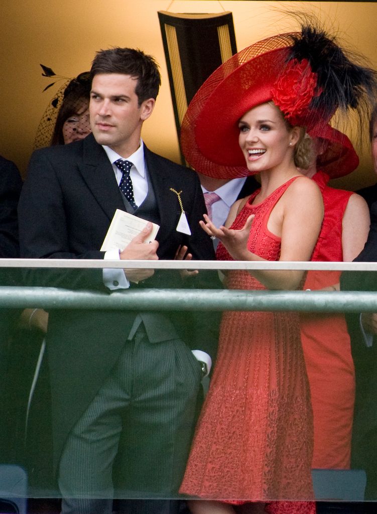 A photo of Gethin Jones and Katherine Jenkins at the races
