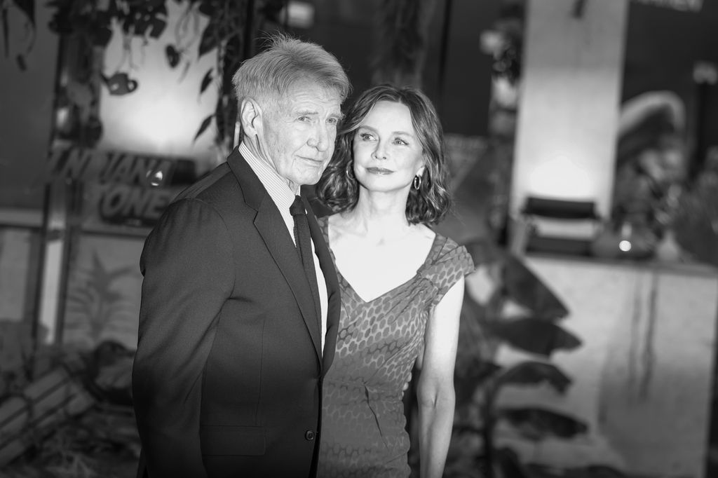 Harrison Ford and Calista Flockhart pose in Italy