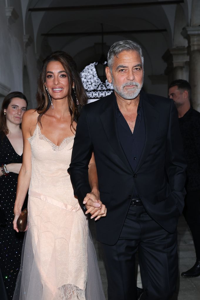 Amal Clooney and George Clooney attend the DVF Awards 2023 during the 80th Venice International Film Festival on August 31, 2023 in Venice, Italy. (Photo by Jacopo Raule/Getty Images)Amal Clooney and George Clooney attend the DVF Awards 2023 