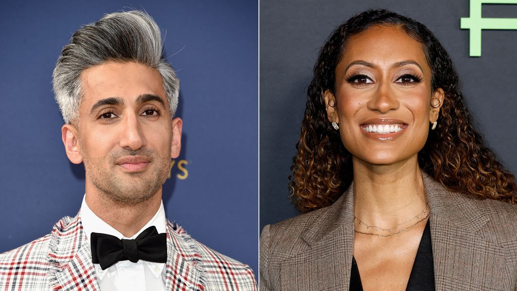 Split image of Tan France and Elaine Welteroth 
