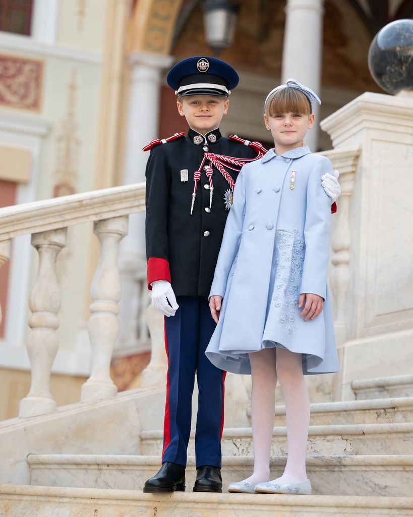 Prince Jacques and Gabriella pose together on Monaco's National Day