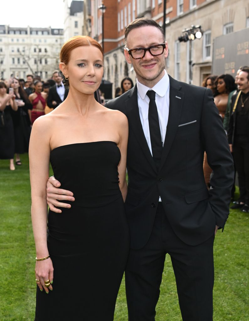  black dress with Kevin Clifton at Olivier Awards 2022