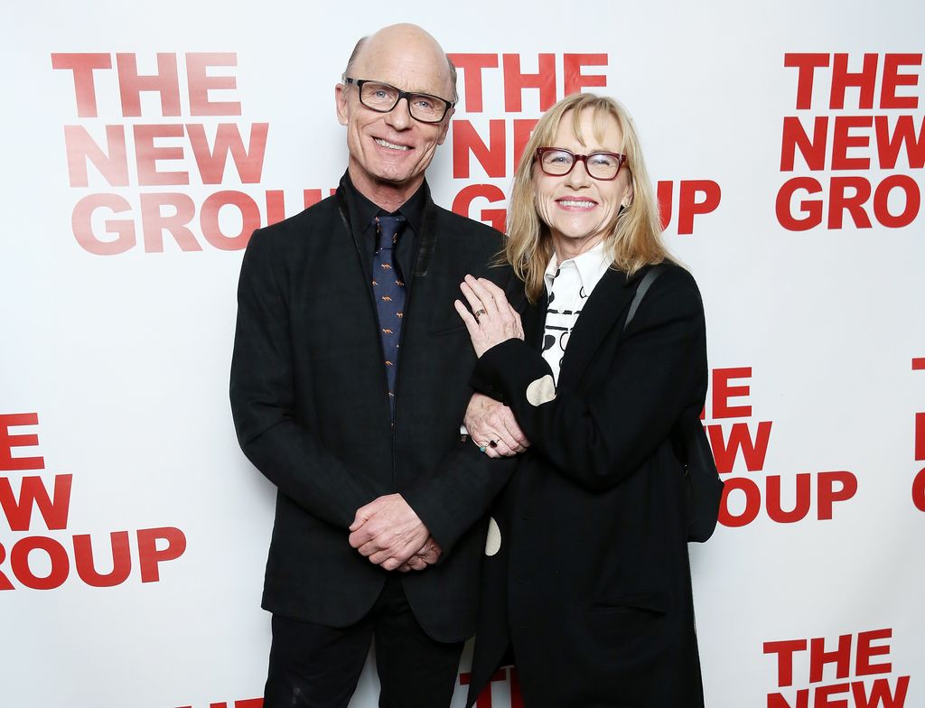 Ed Harris (à gauche) et Amy Madigan assistent au gala The New Group 2018 au Tribeca Rooftop le 12 mars 2018 à New York.