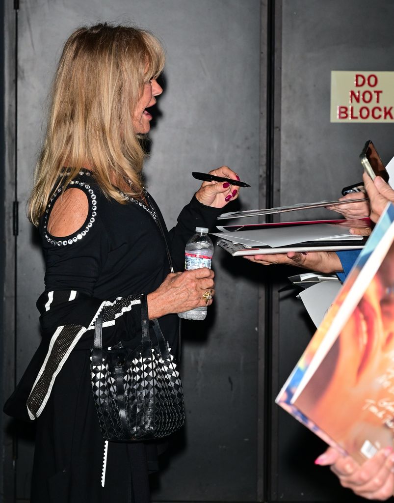 Goldie Hawn is seen attending daughter Kate Hudson's album release concert for her debut album 'Glorious' at The Bellwether on May 18, 2024 in Los Angeles, California