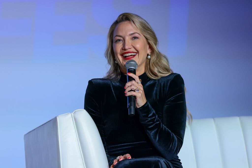 Kate Hudson speaking at Newport Beach TV FEST HonoringÂ Kate Hudson at Lido Theater on June 05, 2025 in Newport Beach, California