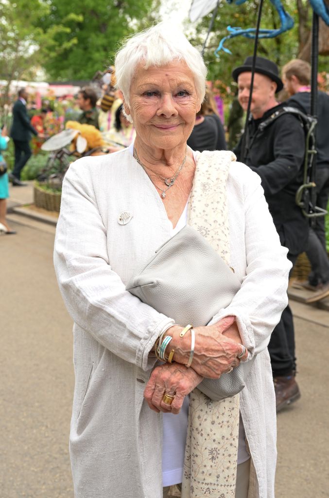 Dame Judy Dench attends the 2023 Chelsea Flower Show at Royal Hospital Chelsea on May 22, 2023 in London, England