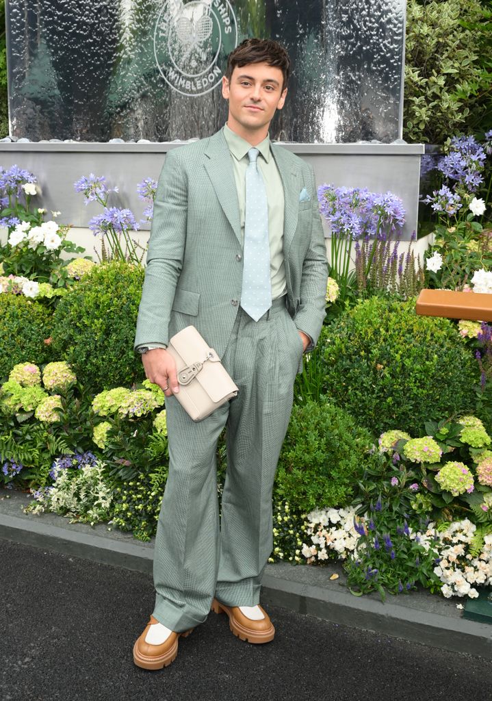 Tom Daley attends day three of the Wimbledon Tennis Championships at the All England Lawn Tennis and Croquet Club on July 02, 2025 in London, England.