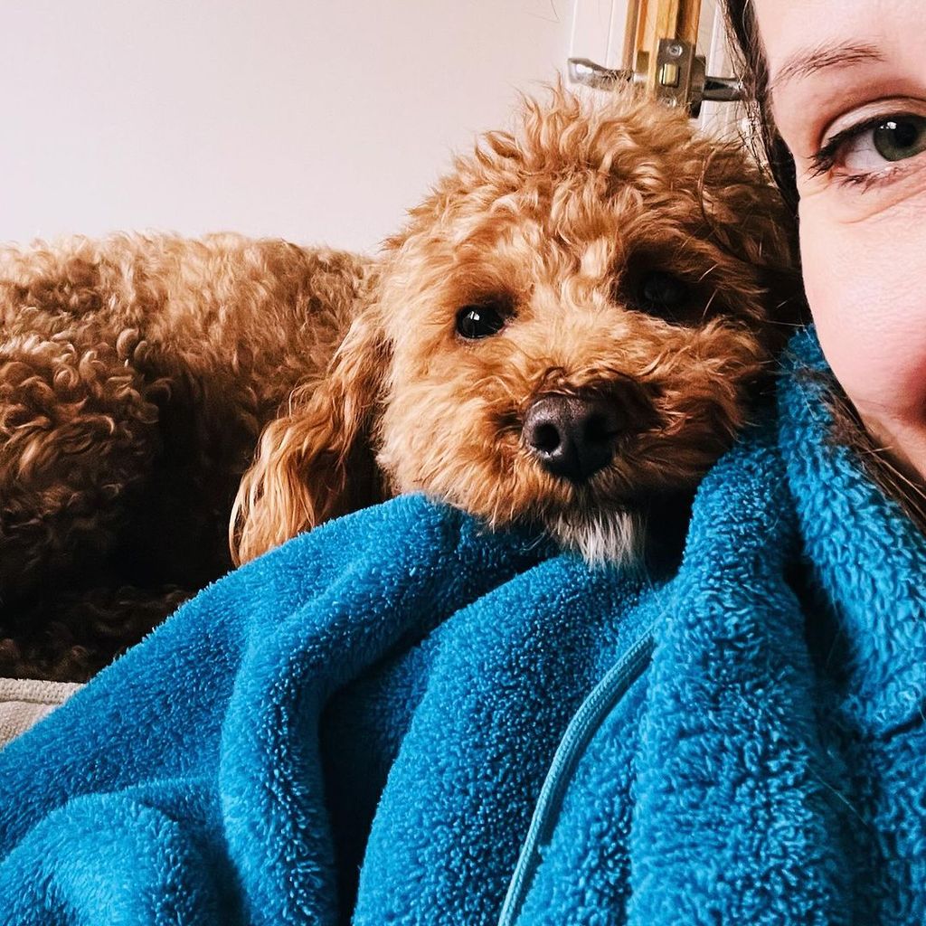 Kate Bateman with her dog Monty