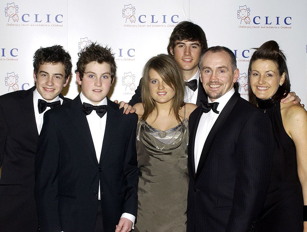 CLIC patron Barry McGuigan attends the annual CLIC Ball with his family to raise money for children with cancer or leukaemia