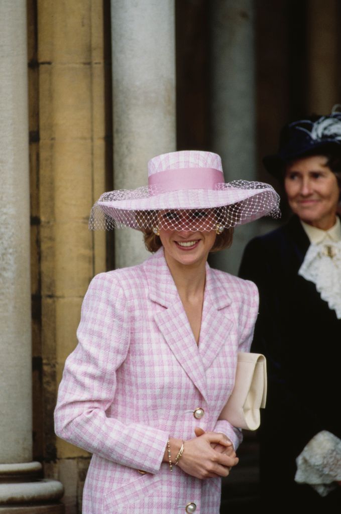Diana, Princess of Wales during a visit to St Albans Cathedral in St Albans, Hertfordshire