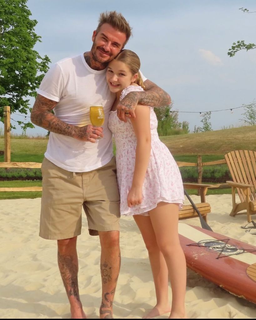 Harper Beckham is adorable in cool-girl dress alongside lookalike dad ...