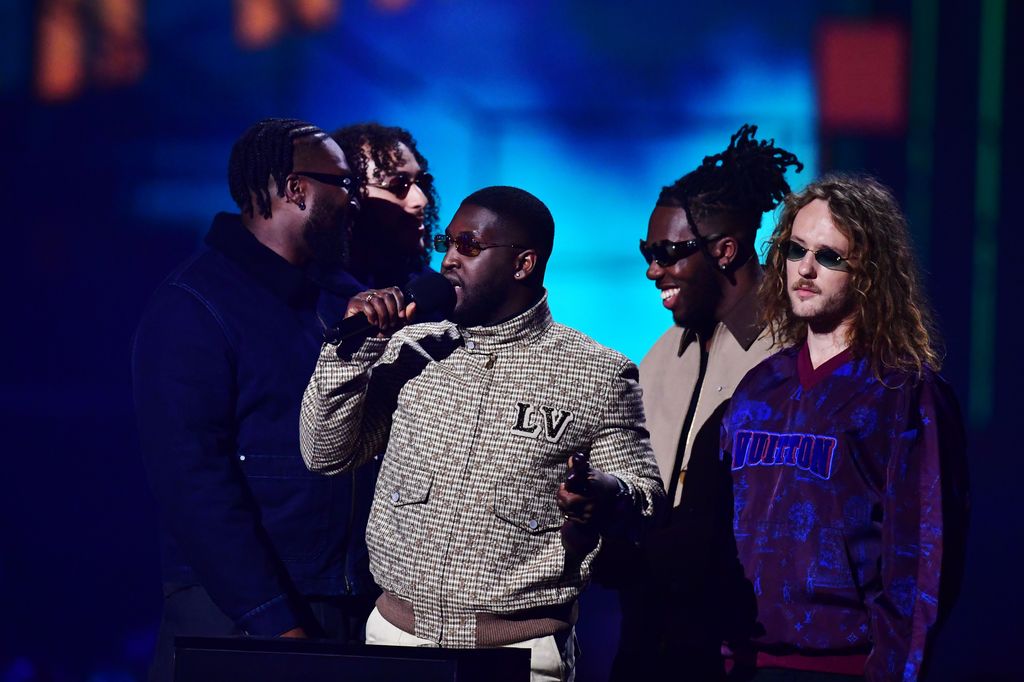 Ezra Collective onstage at the BRITs