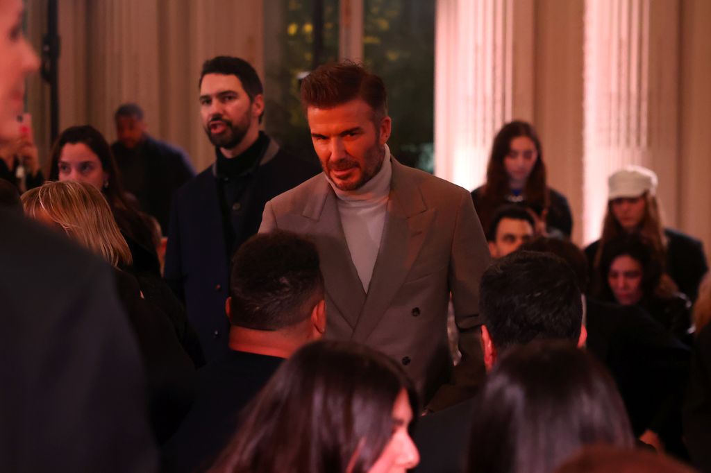 David Beckham at paris fashion week