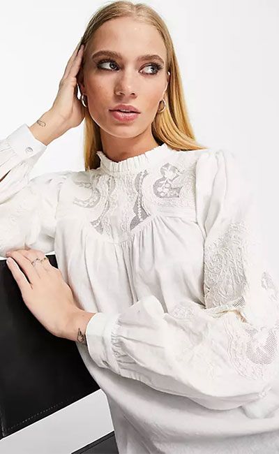 topshop lace blouse