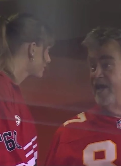 Taylor Swift with Travis Kelce's dad