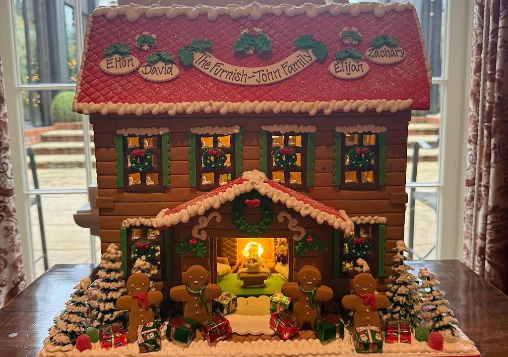 The family's gingerbread house looked sensational