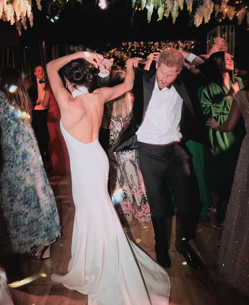 Meghan Marke and Prince Harry dance at their wedding
