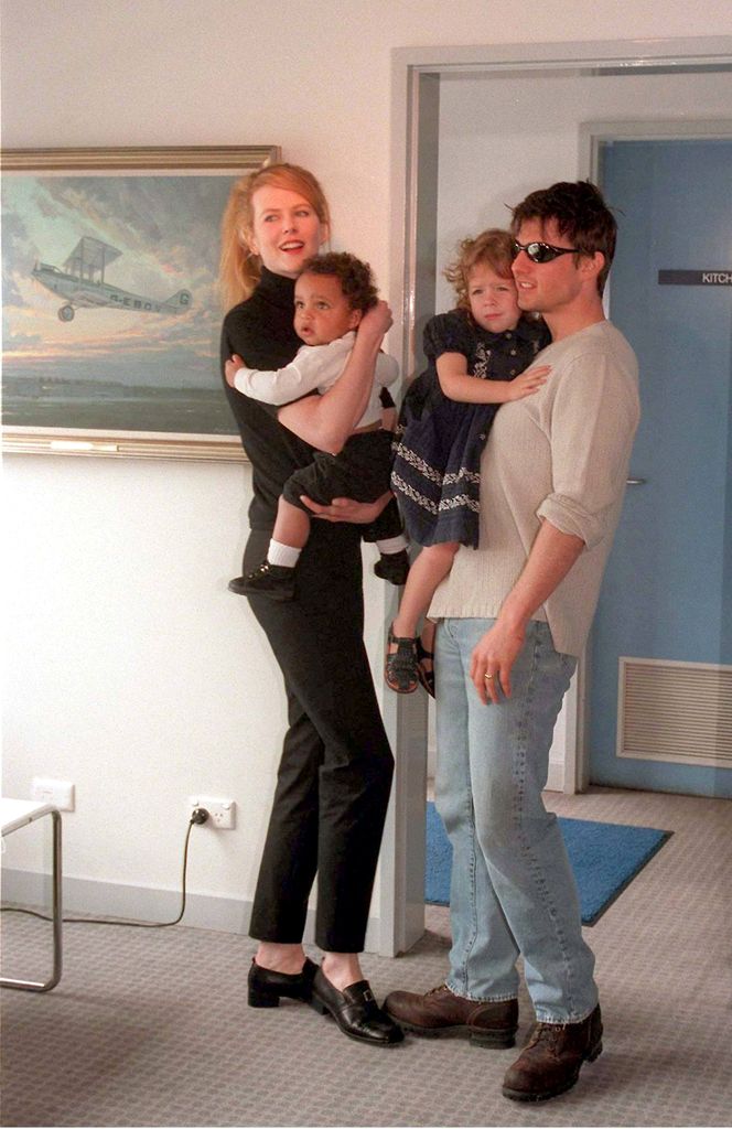 Nicole Kidman and Tom Cruise with children Bella and Connor