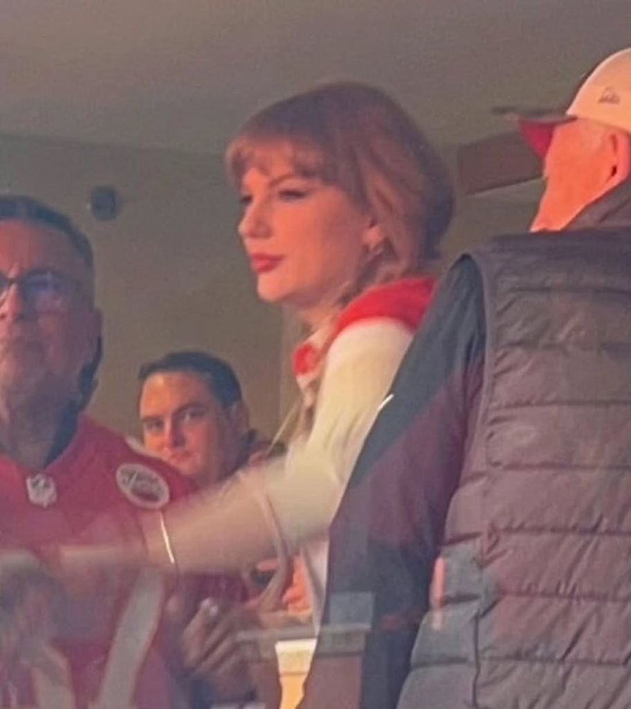 Taylor cheered on the Chiefs at Arrowhead Stadium