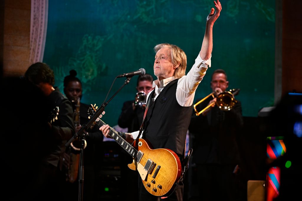 Paul McCartney performing on SNL50: The Anniversary Special, February 2025