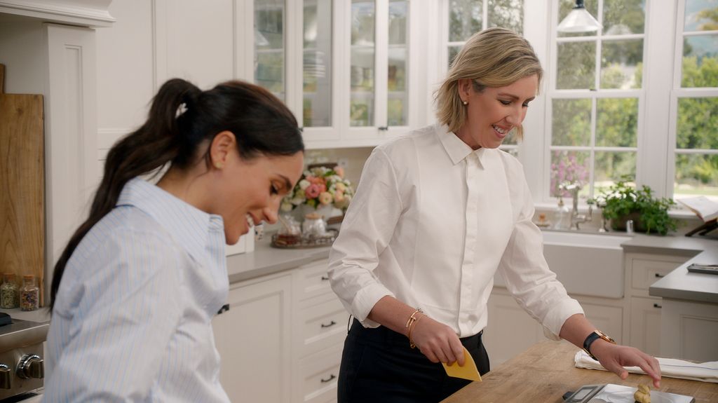 Meghan cooking with Clare Smyth in episode 206 of With Love, Meghan