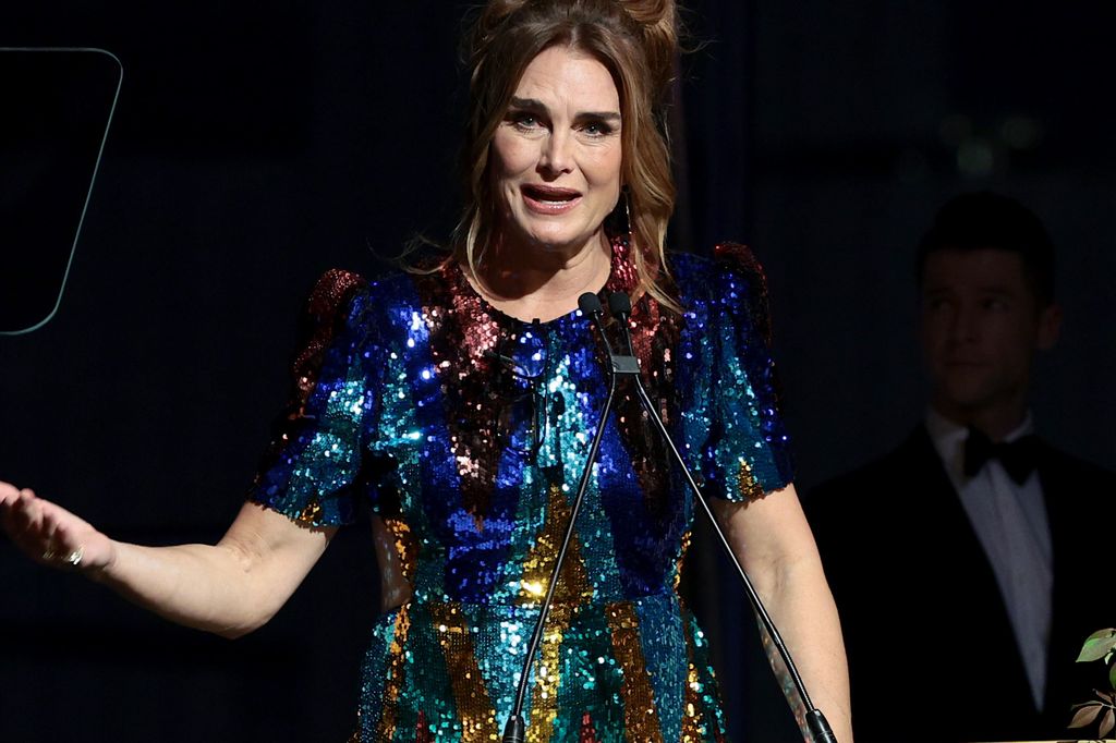 Brooke Shields speaks onstage during Glamour Women of the Year 2023 