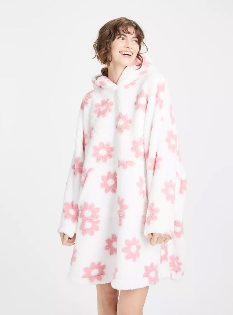 TU Flower Hooded Blanket