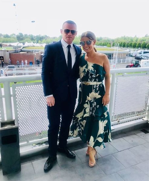 coleen rooney husband wayne at the races