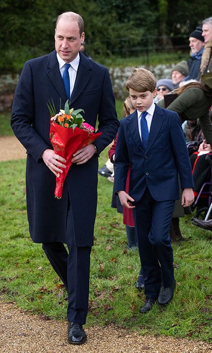Prince William and Prince George on Xmas Day