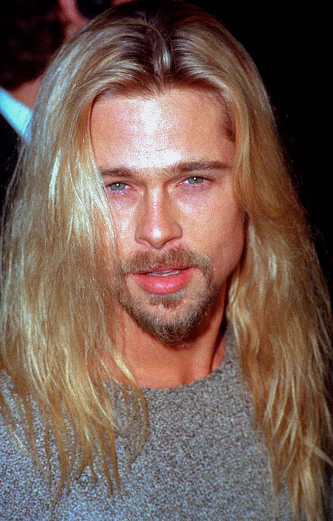 brad pitt long blonde hair 1994