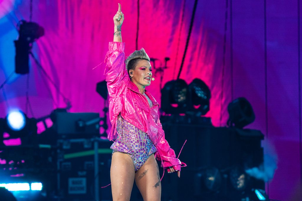Pink proved she's still a rock star with rock moves... and certainly showed us tonight!