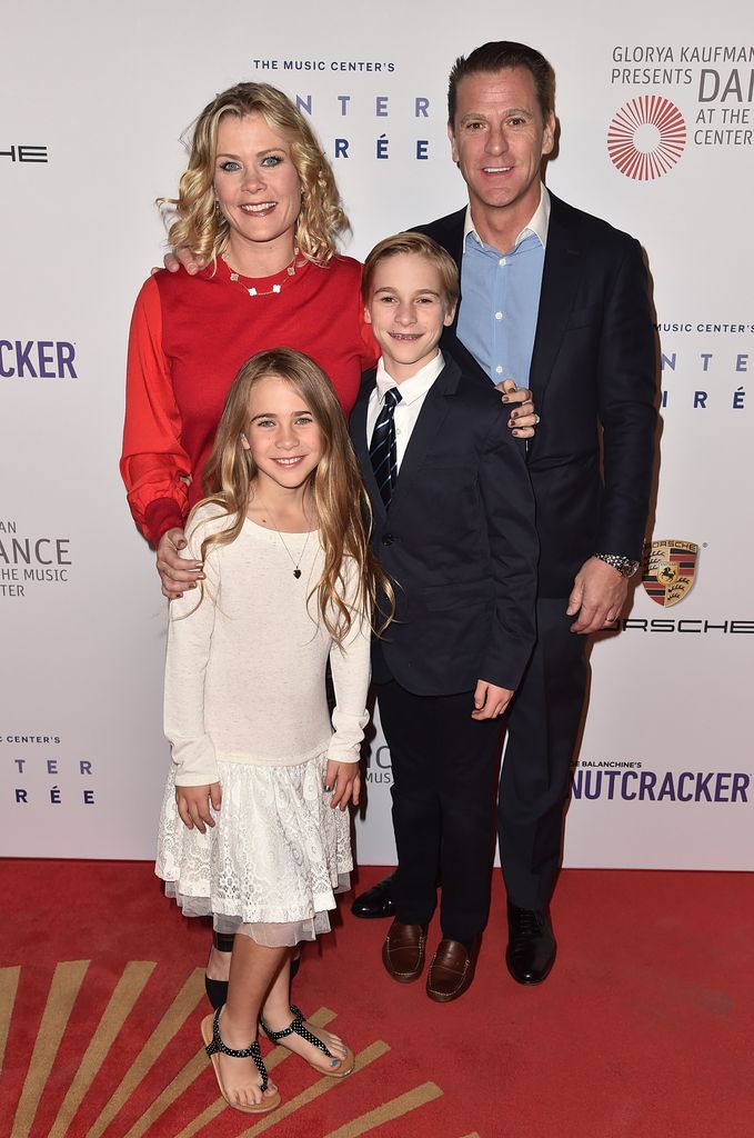 LOS ANGELES, CA - DECEMBER 07:  Actress Alison Sweeney, Megan Sanov, Benjamin Sanov and David Sanov attend the premiere of The New "George Balanchine's The Nutcracker" at The Dorothy Chandler Pavillion at the Music Center on December 7, 2017 in Los Angeles, California.  (Photo by Alberto E. Rodriguez/Getty Images)