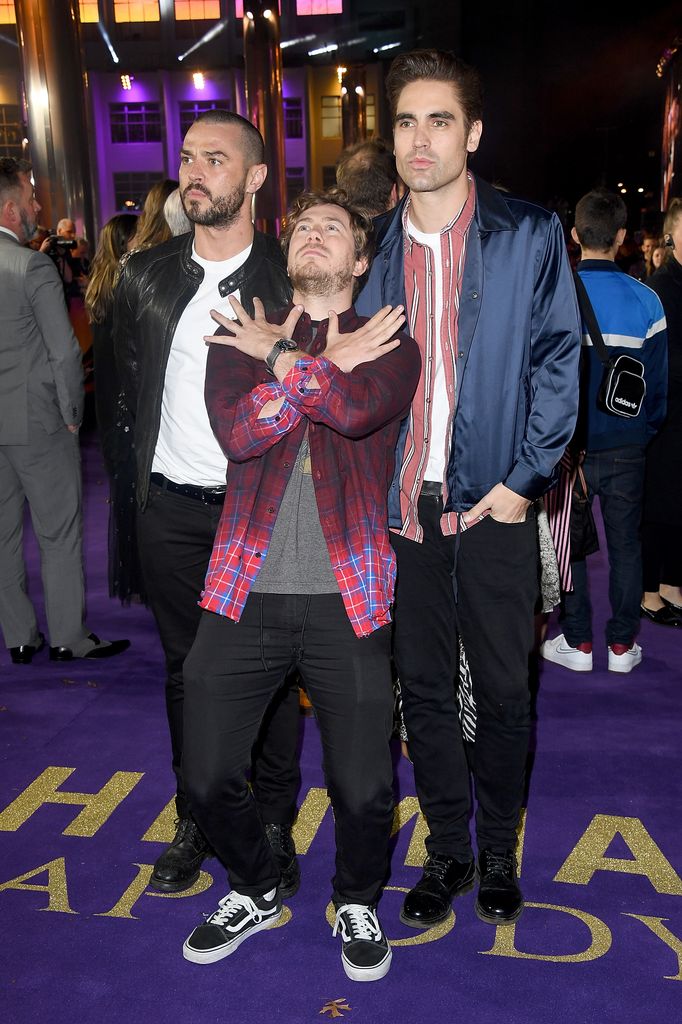 Charlie Simpson, Matt Willis and James Bourne posing on the red carpet