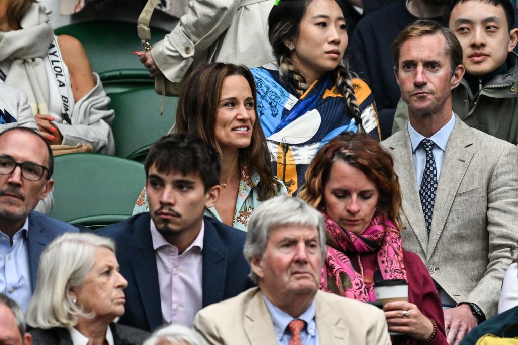 Pippa Middleton and James Matthews in stands at wimbledon