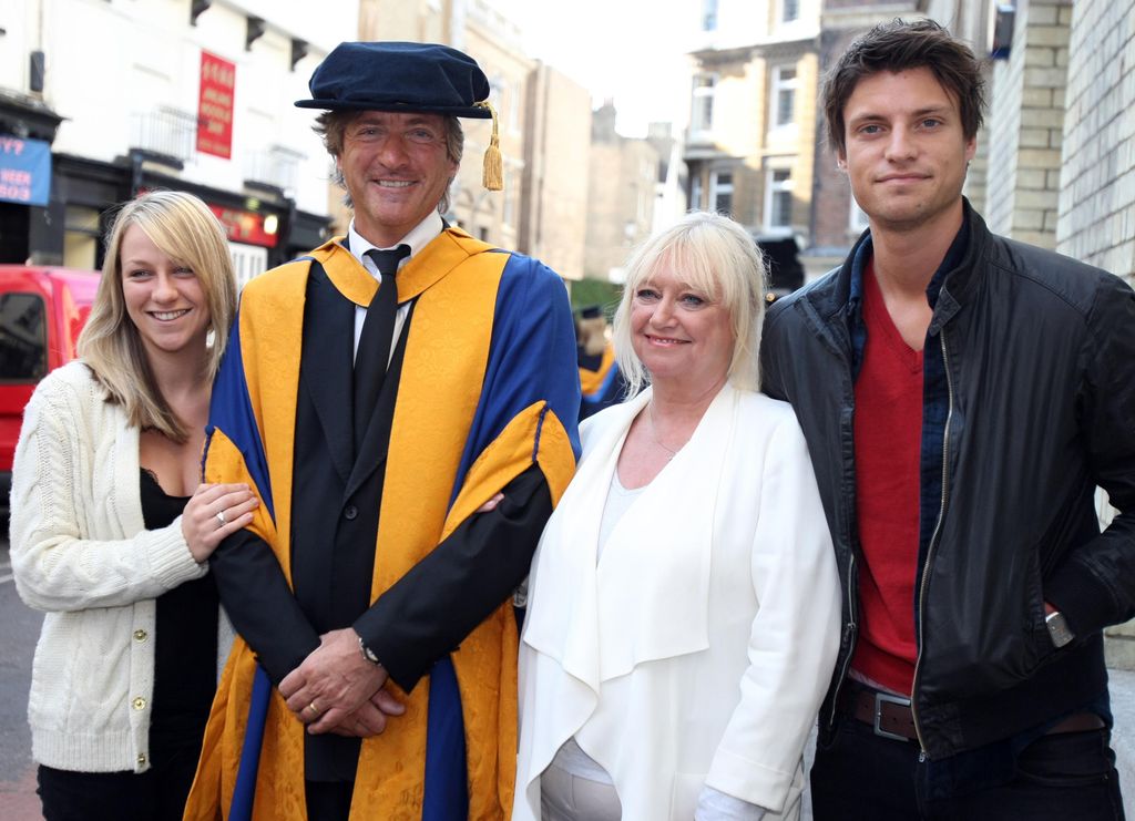 Broadcaster Richard Madeley, with his daughter Chloe, wife Judy Finnigan and son Jack, after the broadcaster received an honorary degree from the Anglia Ruskin University in Cambridge, Cambridgeshire