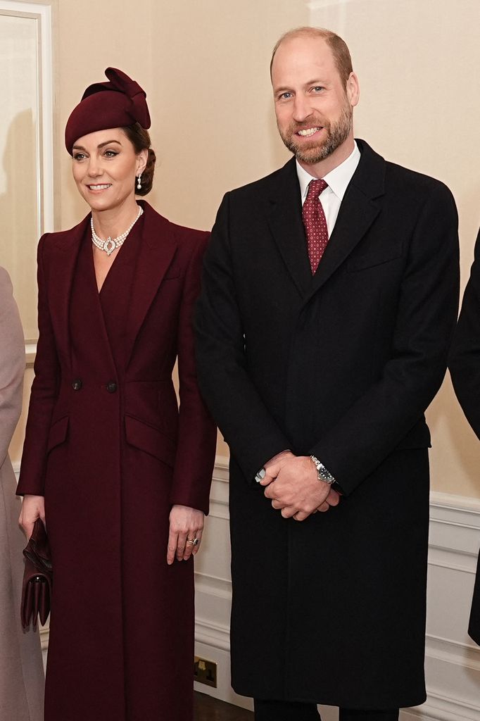 William and Kate smiling at Qatar state visit 