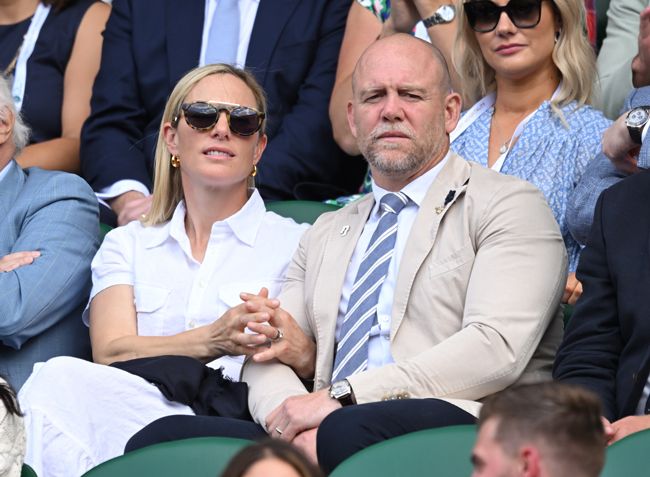 Zara and Mike Tindall at Wimbledon